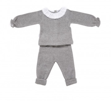 Babidu Frill Collar Grey Set
