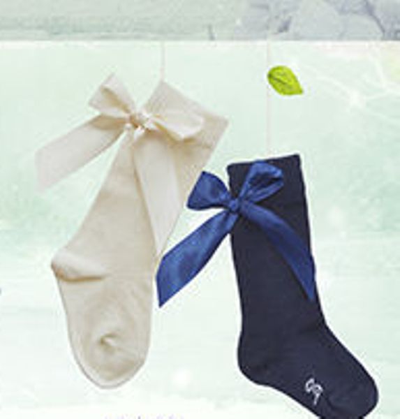 Pretty Originals Socks with Bows – Navy