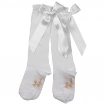 PRETTY ORIGINALS Socks With Bow – White