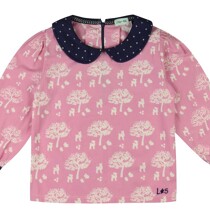 Lilly and Sid – Cute Collar Top- Fairytale Print