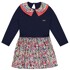 lilly and sid girls navy and floral dress with collar