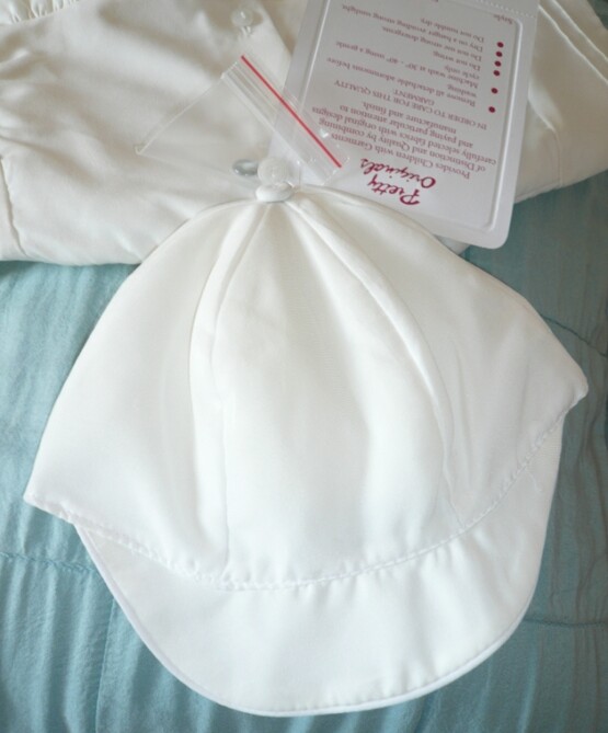 pretty originals boys cream christening outfit with hat