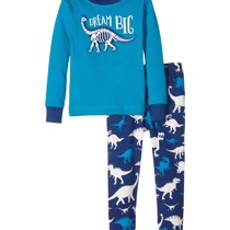 Hatley Boys’ Dinosaur Print Pyjamas, Blue by Hatley