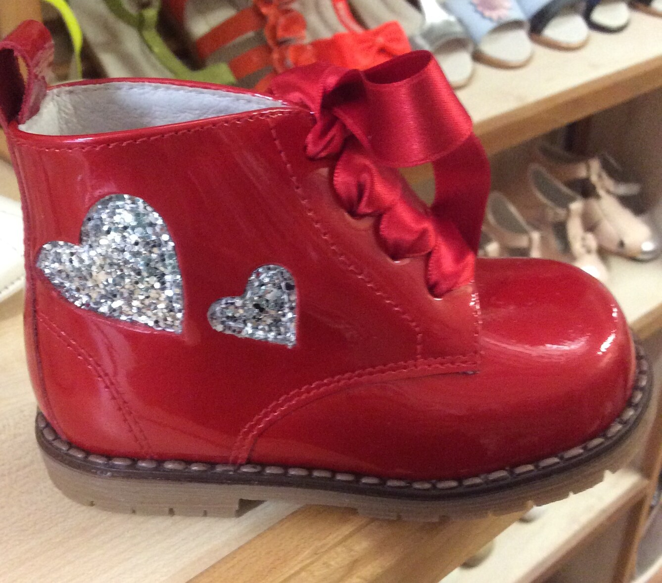 Pretty Originals Red and Silver Boots UE31432E
