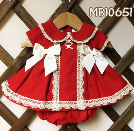 Pretty Originals Baby Girls Red Christmas Dress Ref MB10651