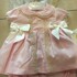 Pretty Originals Baby Girls Pink Dress with Cream Bows