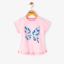 Hatley Girls Pink Butterfly Tee Shirt
