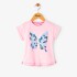 Hatley Girls Pink Butterfly Tee Shirt