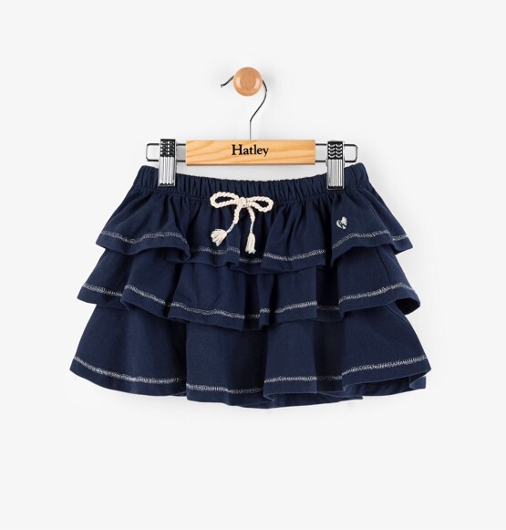 Hatley Navy Ruffle Skirt