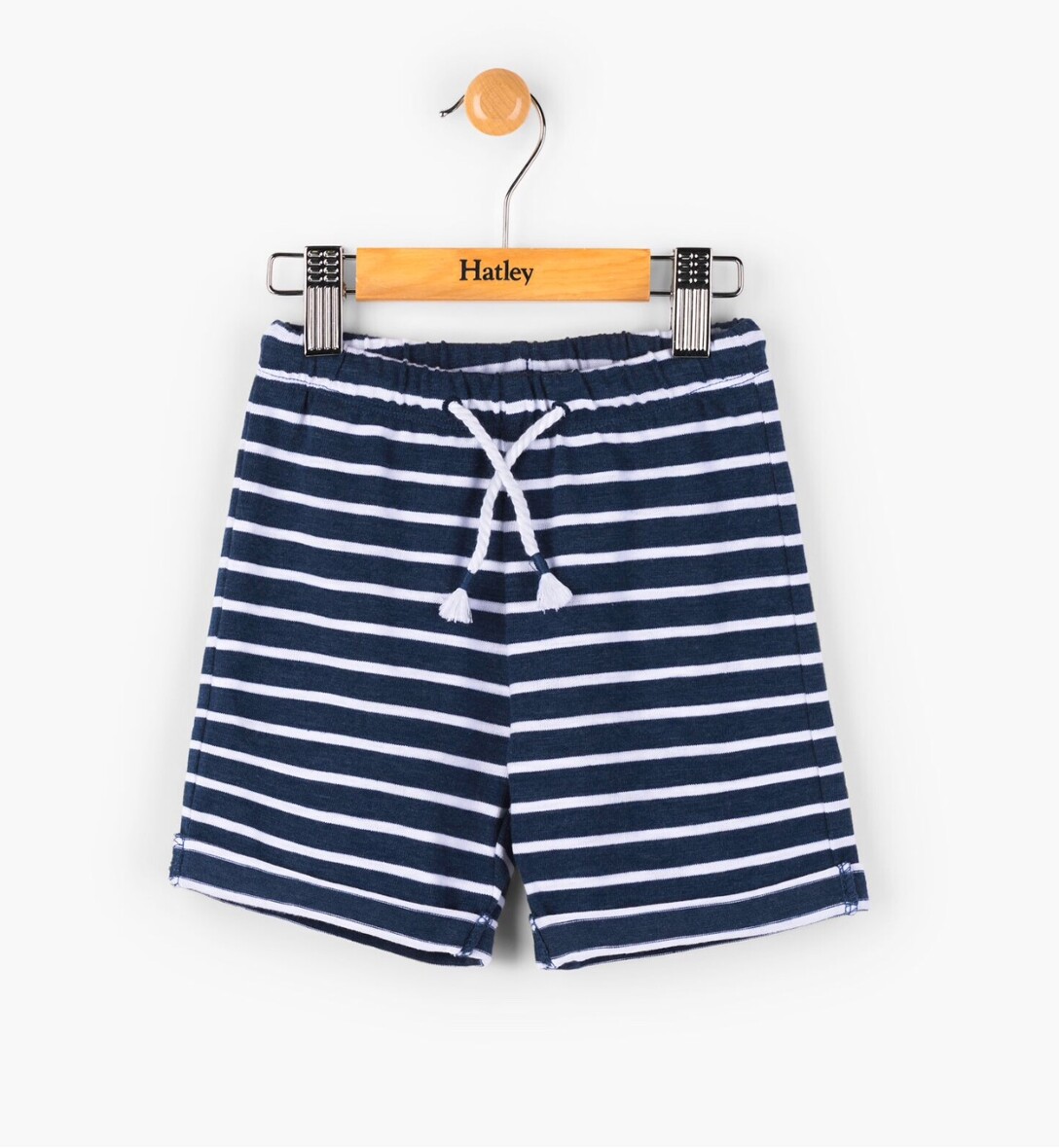 Hatley Navy Striped Mini Pull on Shorts