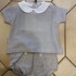 Babidu Grey Peter Pan Collar Grey Shorts Set