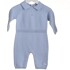 Blues Baby Peter Pan collar Knitted Romper in Blue