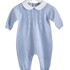 Blues Baby Peter Pan collar Knitted Romper in Blue