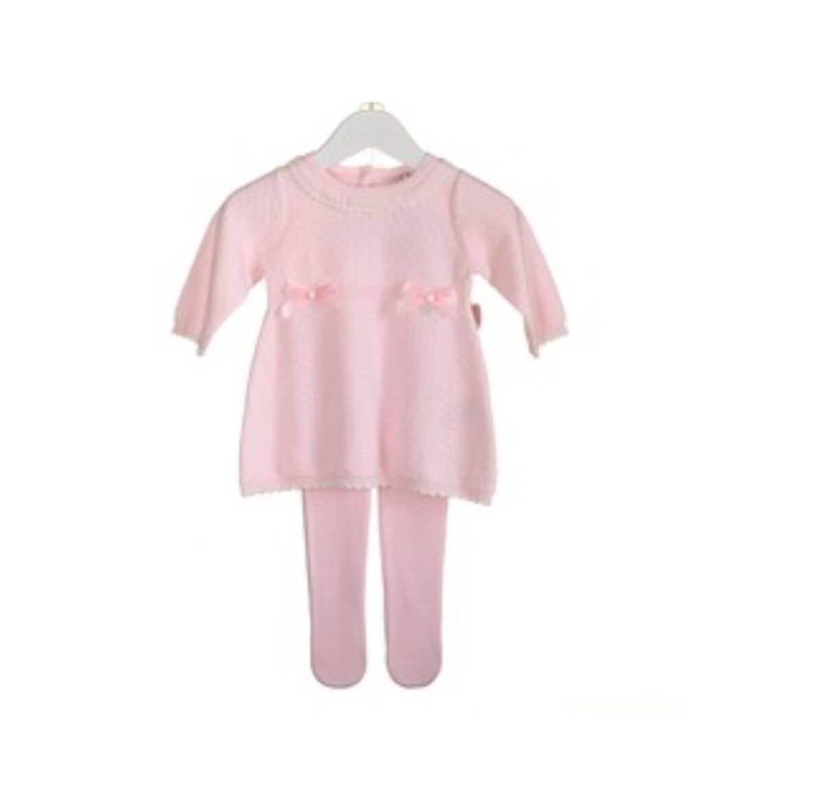 Blues Baby Peter Pan collar Knitted Romper in Pink