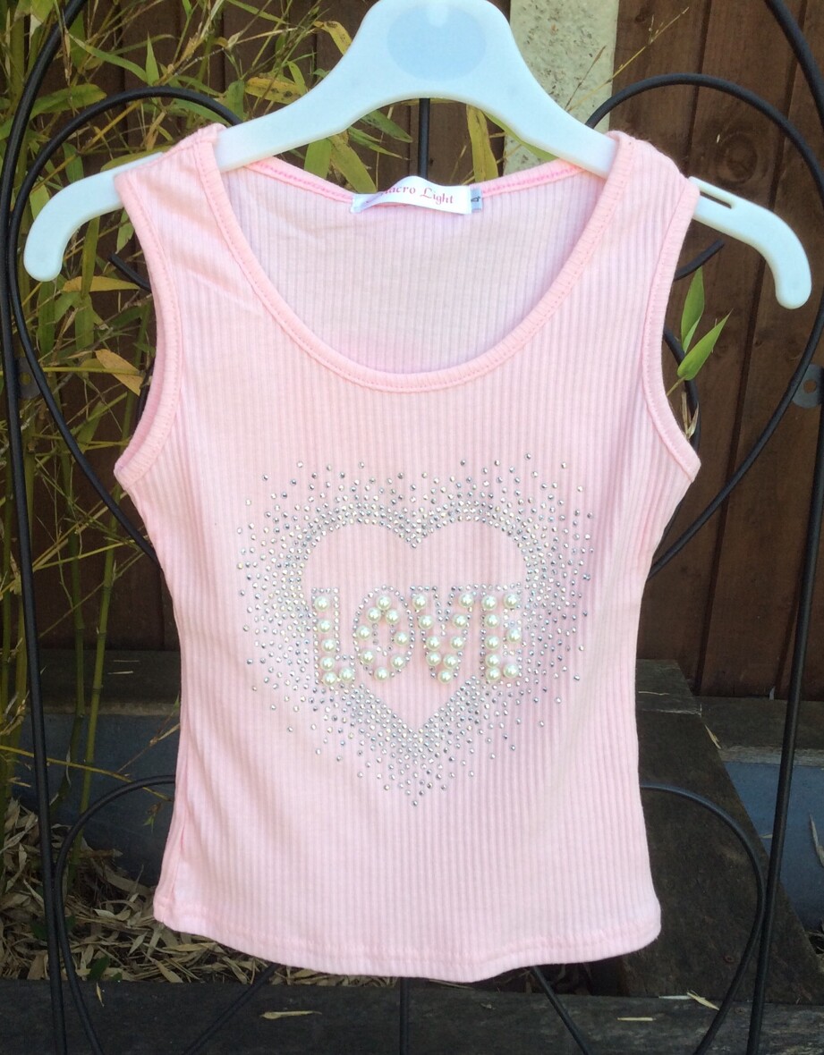 Girls LOVE Pink Vest Top