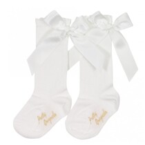 PRETTY ORIGINALS Socks With Bow – Cream