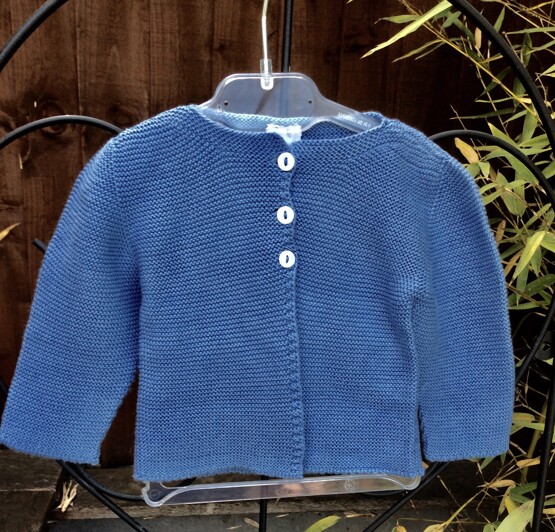 Babidu Baby Denim Blue (Azul) 100% Cotton Cardigan