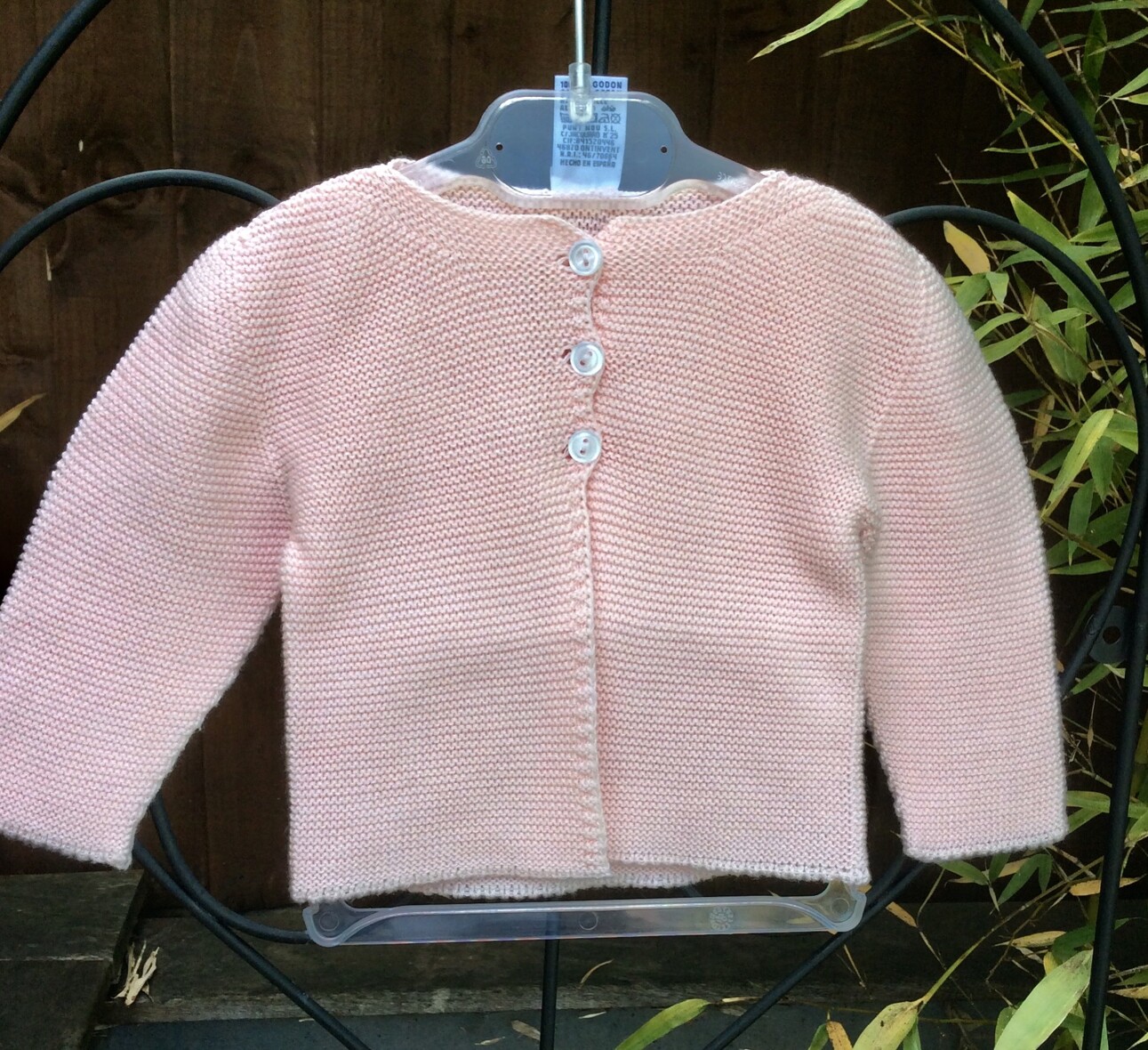 Babidu Pink Cardigan 100% Cotton