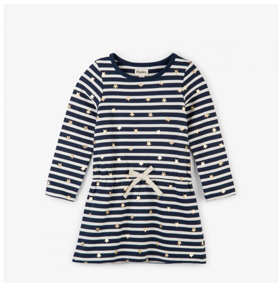 Starry Stripes French Terry Dress by Hatley