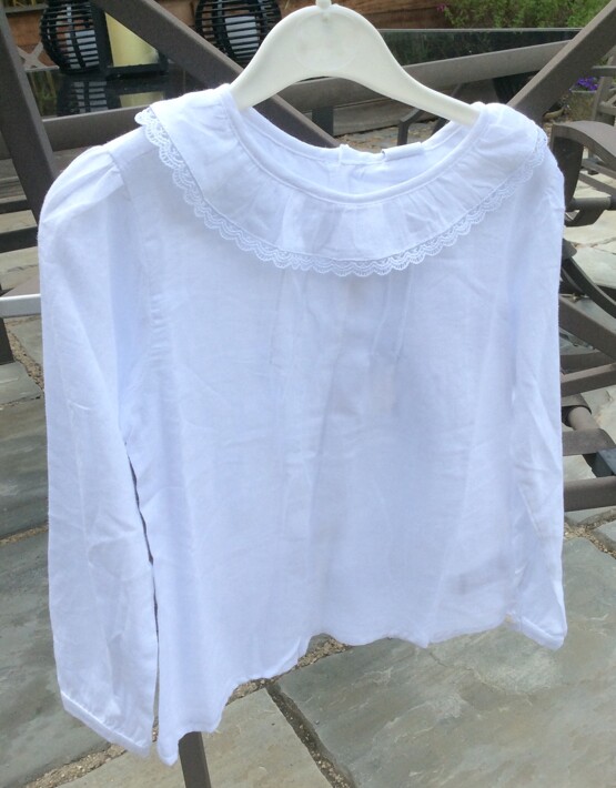 Newness Couture White Frill Collar Blouse