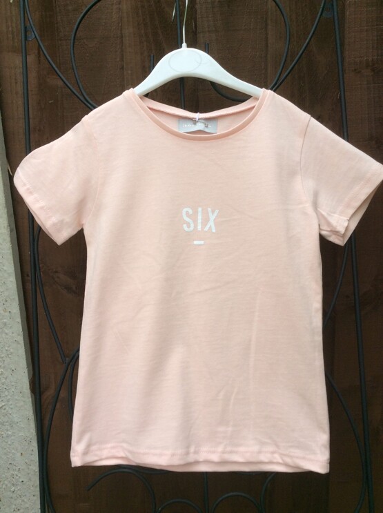 Bob & Blossom Peachy Pink SIX Tee Shirt (Birthday Tee Shirt)