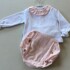 Babidu Baby Girls / Girls Frill Collar Pink and White Shorts Set