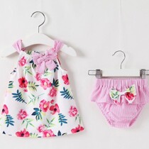 Pink Floral Summer Dress and Nappy Cover