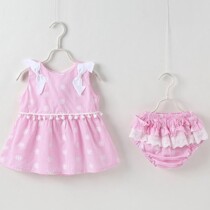 Pink Candy Striped Dress & Nappy Cover