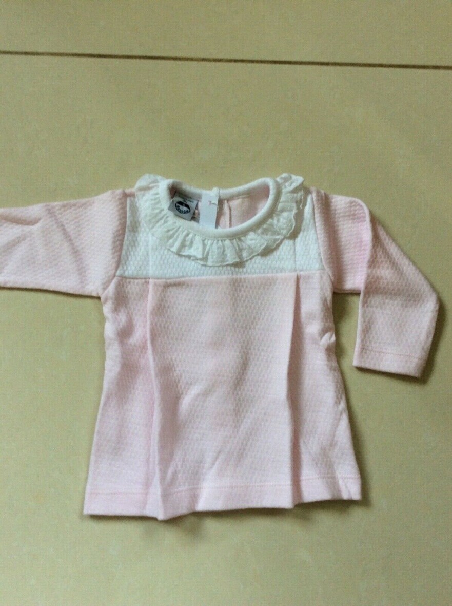 babidu baby girl pink frill collar boxed set 4